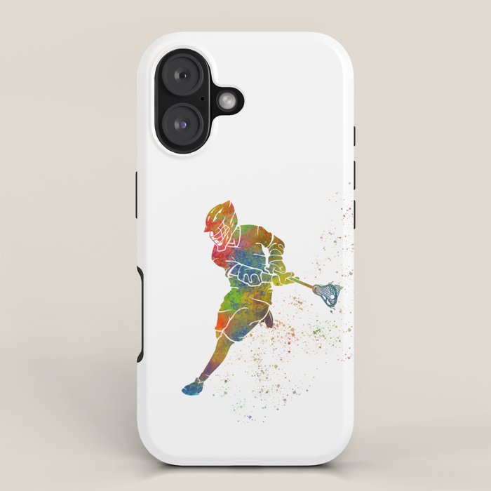 Lacrosse in watercolor iPhone Case Gallery Image 1