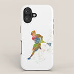 Lacrosse in watercolor iPhone Case Gallery Image 1