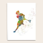 Lacrosse in watercolor Notebook Gallery Image 4