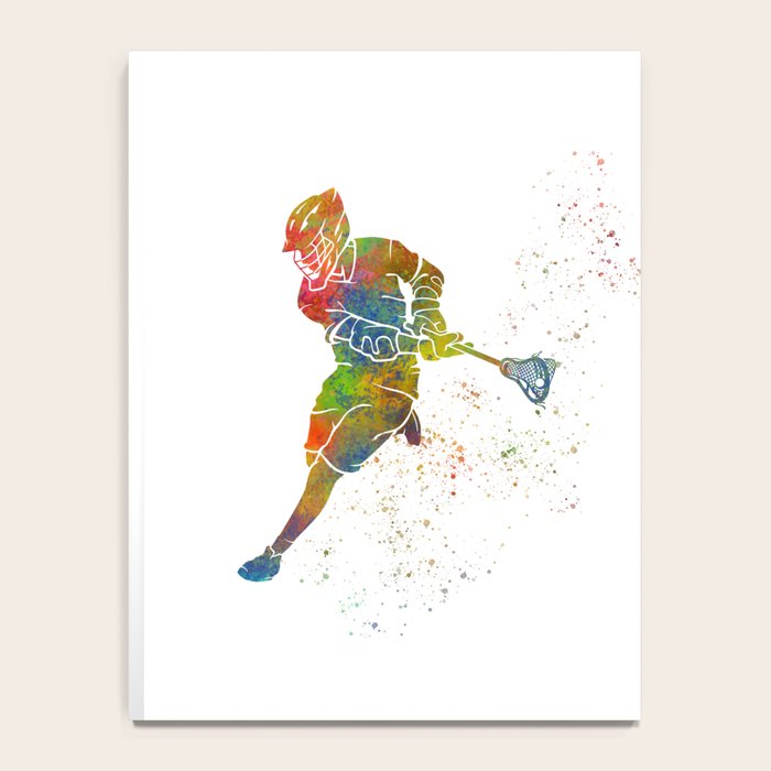 Lacrosse in watercolor Notebook Gallery Image 4