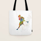 Lacrosse in watercolor Tote Bag Gallery Image 1