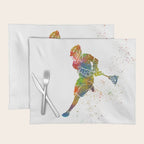 Lacrosse in watercolor Placemat Gallery Image 1