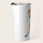 Lacrosse in watercolor Travel Mug Gallery Image 3