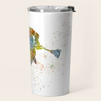 Lacrosse in watercolor Travel Mug Gallery Image 2