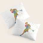 Lacrosse in watercolor Pillow Sham Gallery Image 3