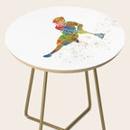 Lacrosse in watercolor Side Table Gallery Image 2