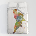 Lacrosse in watercolor Duvet Cover Gallery Image 6