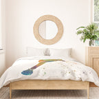 Lacrosse in watercolor Duvet Cover Gallery Image 3