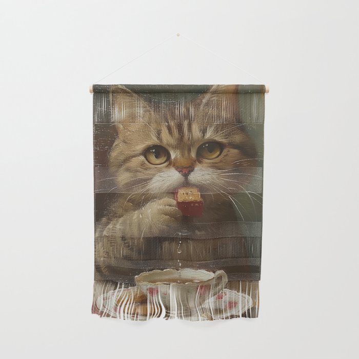 Tea Time Cat V Wall Hanging Gallery Image 1
