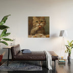 Tea Time Cat V Wood Wall Art Gallery Image 2