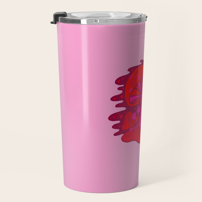 Pink Mushrooms Travel Mug Gallery Image 3