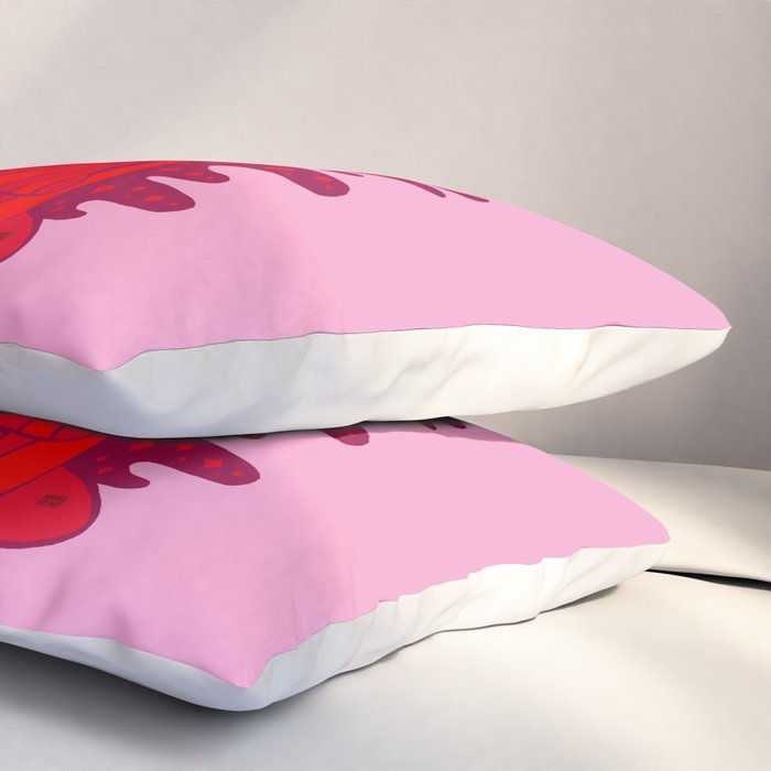 Pink Mushrooms Pillow Sham Gallery Image 3