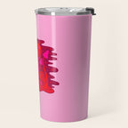 Pink Mushrooms Travel Mug Gallery Image 2