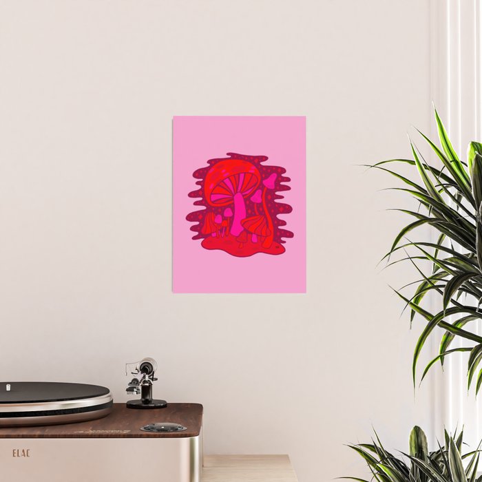 Pink Mushrooms Poster Gallery Image 2