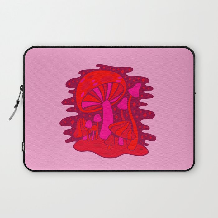 Pink Mushrooms Laptop Sleeve Gallery Image 1