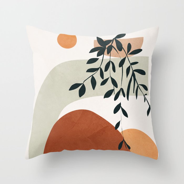 Soft Shapes I Throw Pillow Gallery Image 1