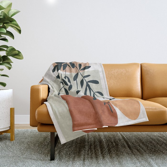 Soft Shapes I Throw Blanket Gallery Image 1