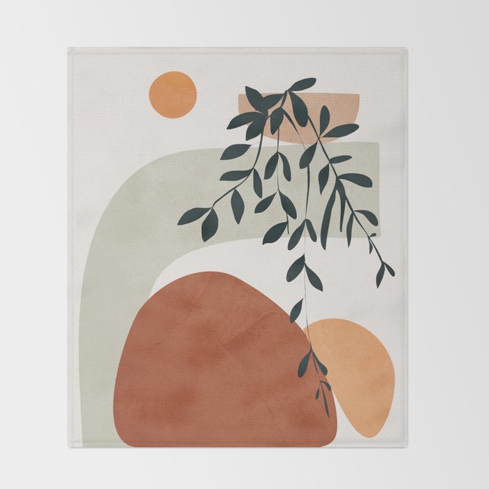 Soft Shapes I Throw Blanket Gallery Image 2