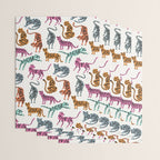 Tiger Collection - Pink & Blue Palette Wrapping Paper Gallery Image 3