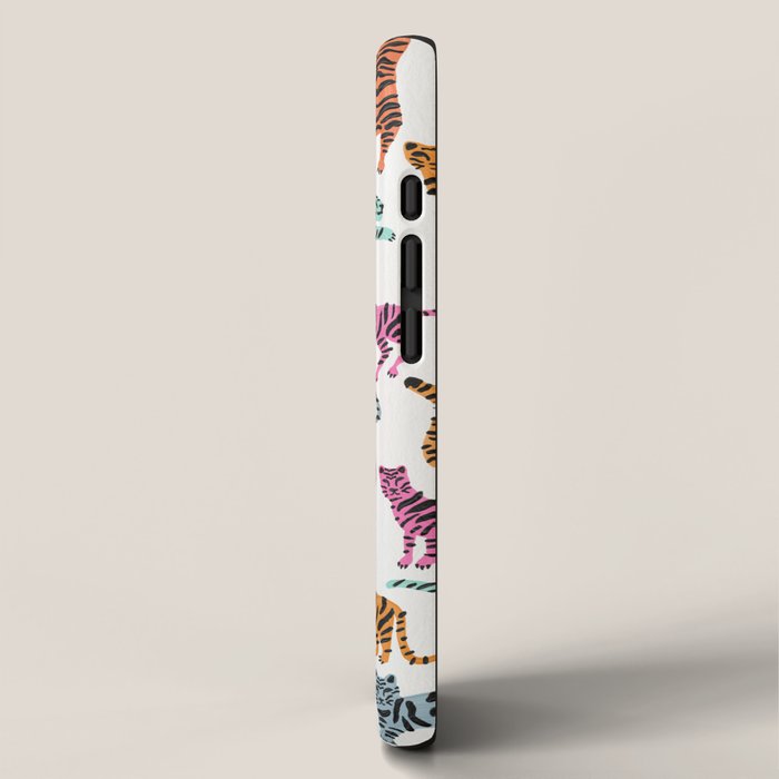 Tiger Collection - Pink & Blue Palette iPhone Case Gallery Image 2