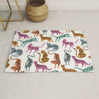 Tiger Collection - Pink & Blue Palette Rug Gallery Image 1