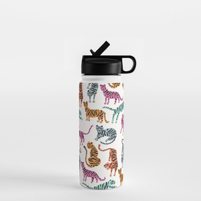 Tiger Collection - Pink & Blue Palette Water Bottle Gallery Image 1