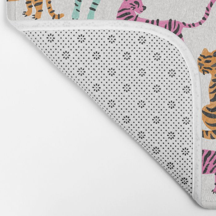 Tiger Collection - Pink & Blue Palette Bath Mat Gallery Image 2