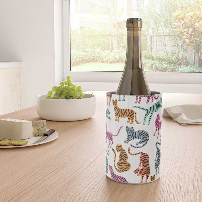 Tiger Collection - Pink & Blue Palette Wine Chiller Gallery Image 4