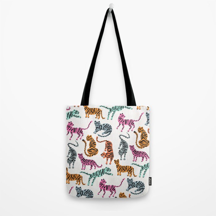 Tiger Collection - Pink & Blue Palette Tote Bag Gallery Image 2