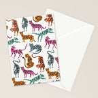 Tiger Collection - Pink & Blue Palette Stationery Card Gallery Image 2