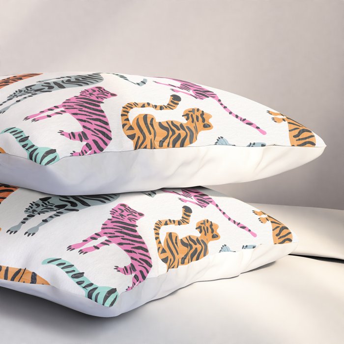 Tiger Collection - Pink & Blue Palette Pillow Sham Gallery Image 3