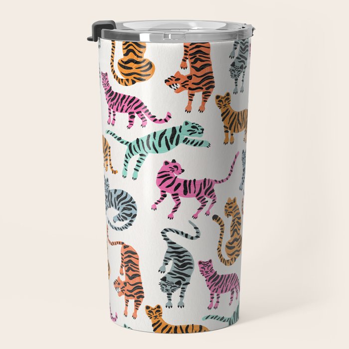 Tiger Collection - Pink & Blue Palette Travel Mug Gallery Image 3