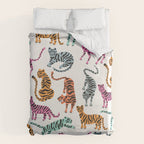 Tiger Collection - Pink & Blue Palette Duvet Cover Gallery Image 6