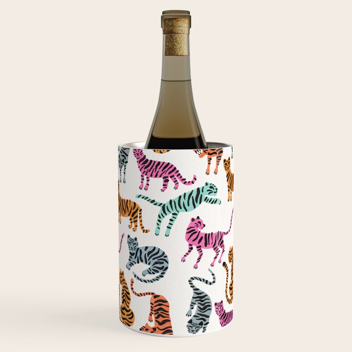 Tiger Collection - Pink & Blue Palette Wine Chiller Gallery Image 2