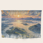 Awoke - A Contemporary Ukiyo-e Nature Landscape Wall Hanging Gallery Image 1