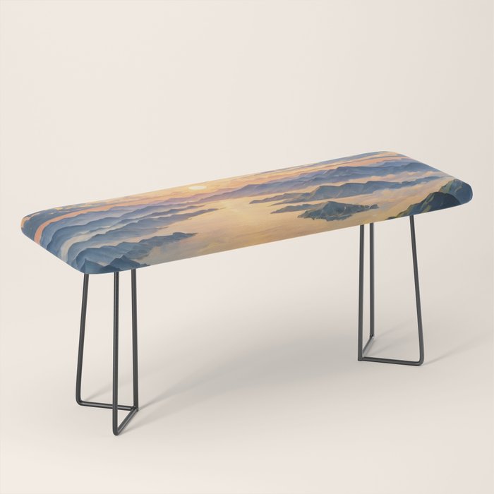 Awoke - A Contemporary Ukiyo-e Nature Landscape Bench Gallery Image 1