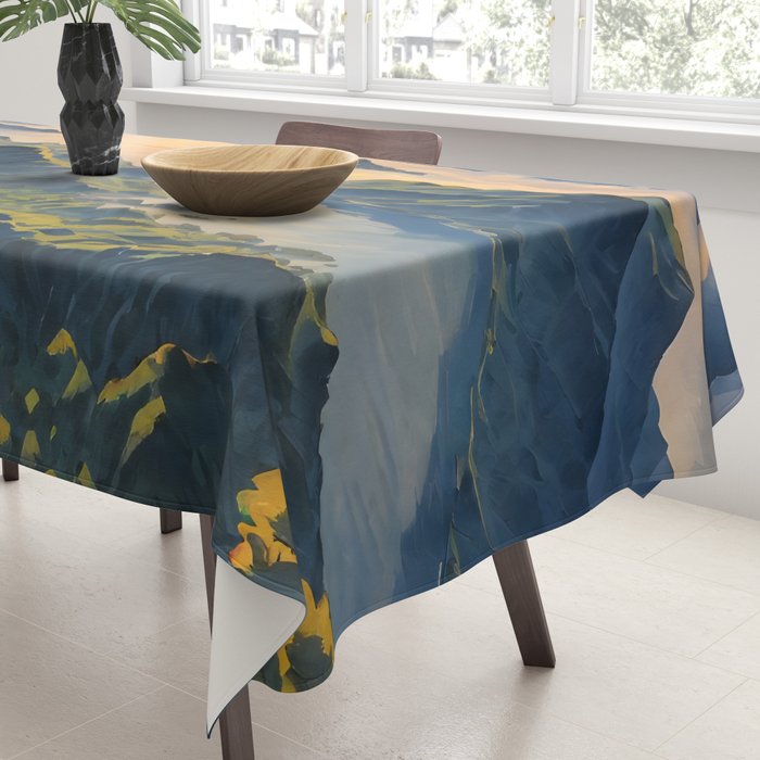 Awoke - A Contemporary Ukiyo-e Nature Landscape Tablecloth Gallery Image 3