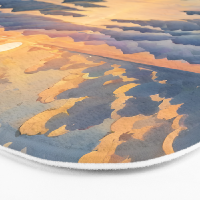 Awoke - A Contemporary Ukiyo-e Nature Landscape Bath Mat Gallery Image 3