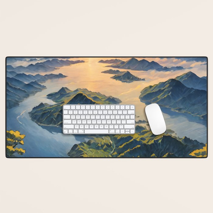 Awoke - A Contemporary Ukiyo-e Nature Landscape Desk Mat Gallery Image 1