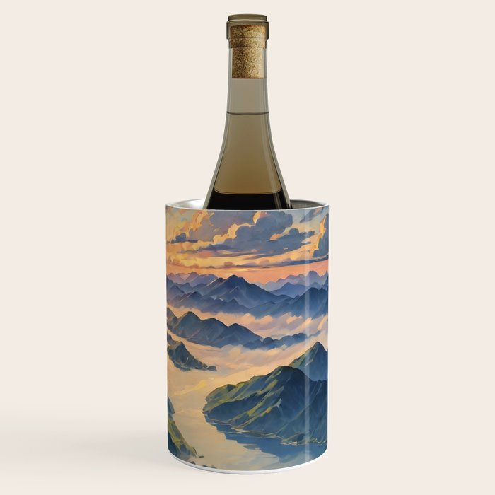 Awoke - A Contemporary Ukiyo-e Nature Landscape Wine Chiller Gallery Image 3