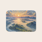Awoke - A Contemporary Ukiyo-e Nature Landscape Bath Mat Gallery Image 1