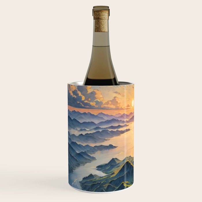 Awoke - A Contemporary Ukiyo-e Nature Landscape Wine Chiller Gallery Image 2