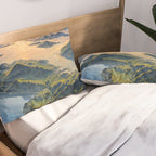 Awoke - A Contemporary Ukiyo-e Nature Landscape Pillow Sham Gallery Image 2