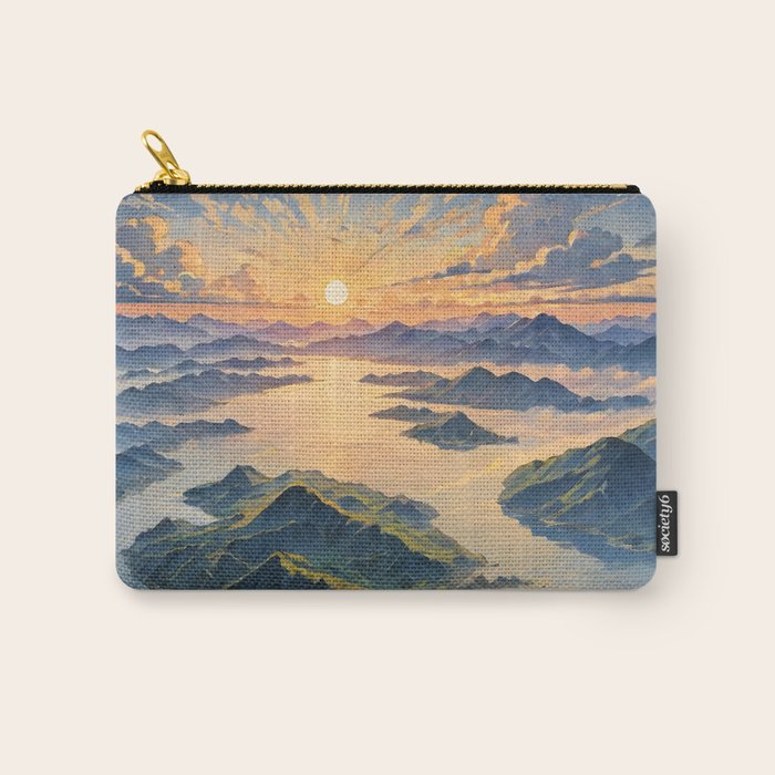 Awoke - A Contemporary Ukiyo-e Nature Landscape Carry All Pouch Gallery Image 1
