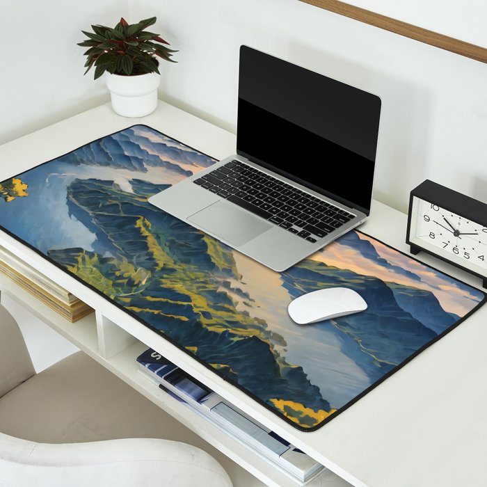 Awoke - A Contemporary Ukiyo-e Nature Landscape Desk Mat Gallery Image 2