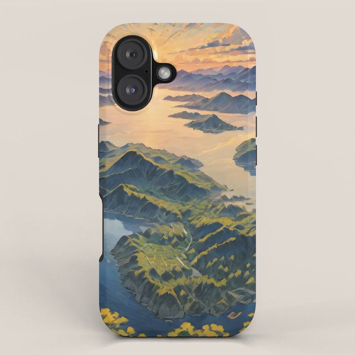 Awoke - A Contemporary Ukiyo-e Nature Landscape iPhone Case Gallery Image 1