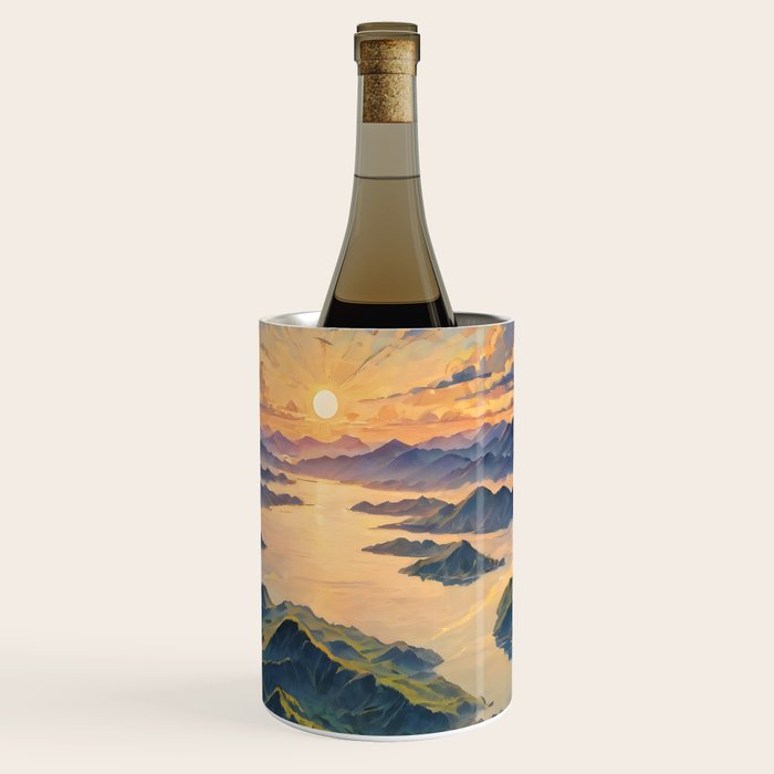 Awoke - A Contemporary Ukiyo-e Nature Landscape Wine Chiller Gallery Image 1