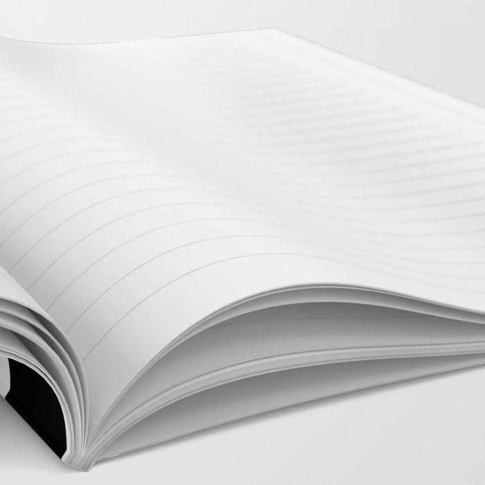Squiggle Maze Minimalist Abstract Pattern in White and Black Notebook Gallery Image 2