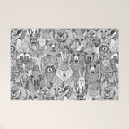 canadian animals black white Welcome Mat Gallery Image 1