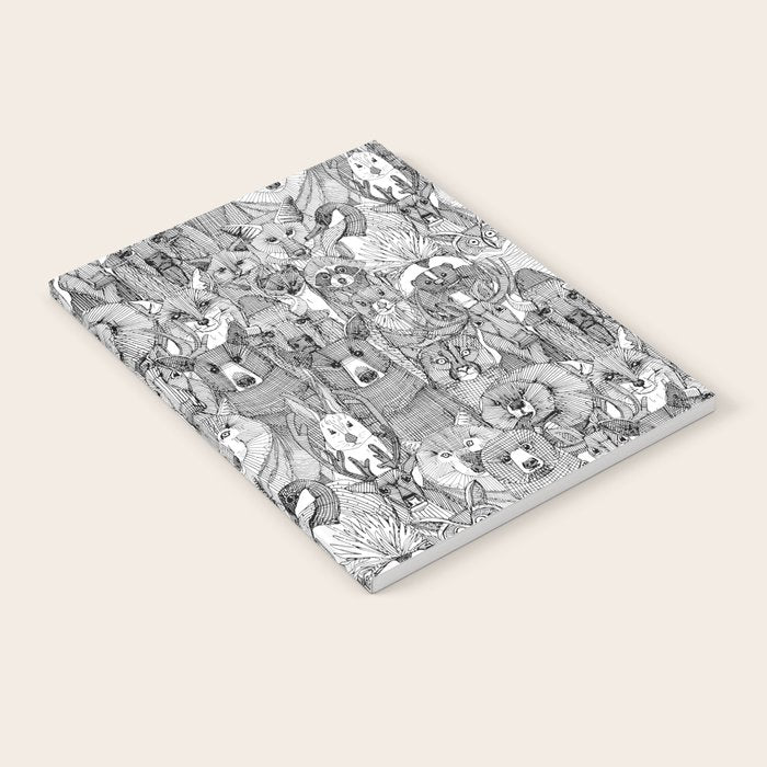 canadian animals black white Notebook Gallery Image 1